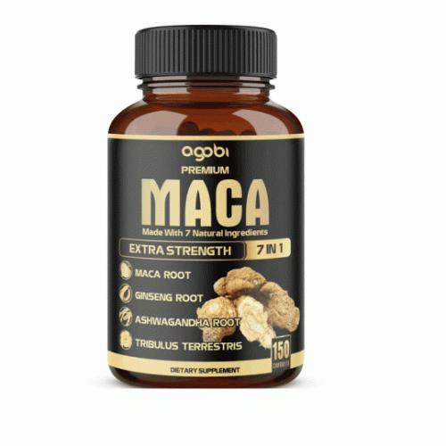 Agobi Premium 7-In-1 Maca Extra Strength Blend with Ginseng Ashwagandha & Tribulus 150 Capsules in Pakistan